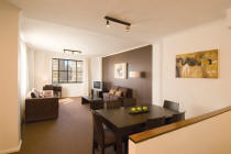 Oaks Goldsbrough Apartments Living Room - Sydney Apartment Hotel